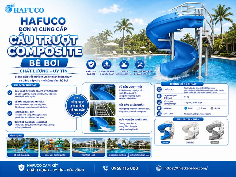 cầu trượt nước hồ bơi