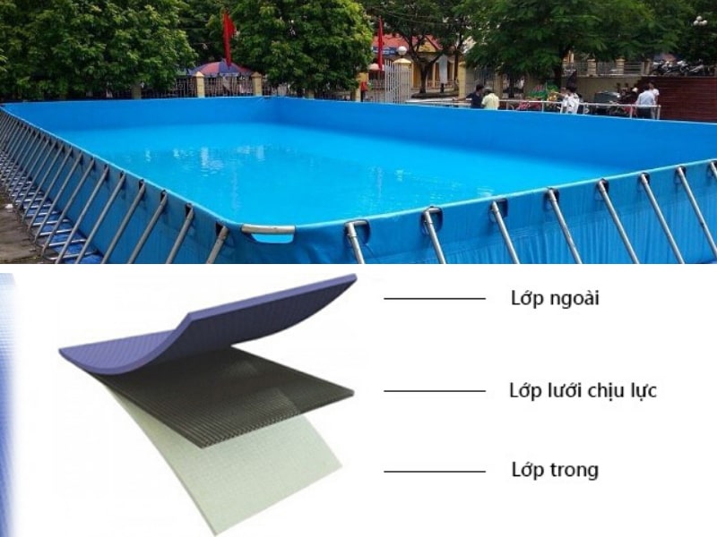 Bể bơi trường học bằng bạt