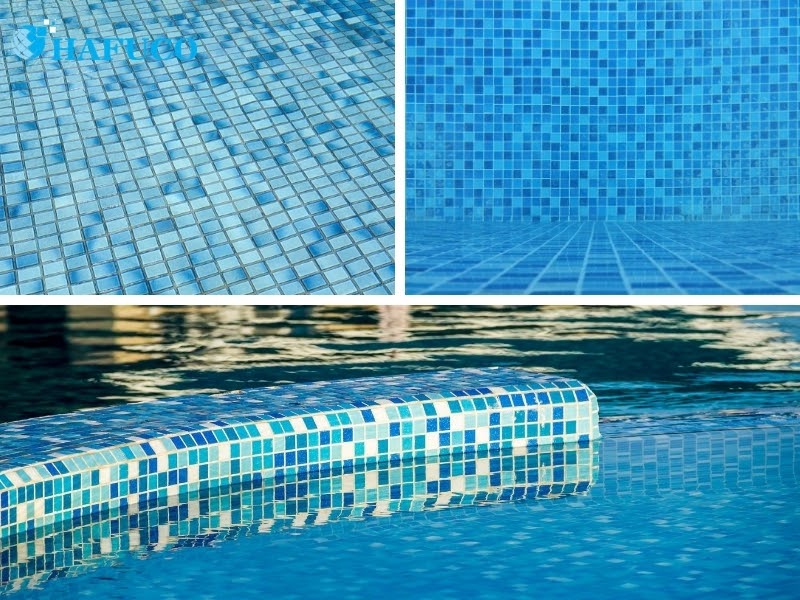 Gạch Mosaic ốp lát bể bơi cao cấp