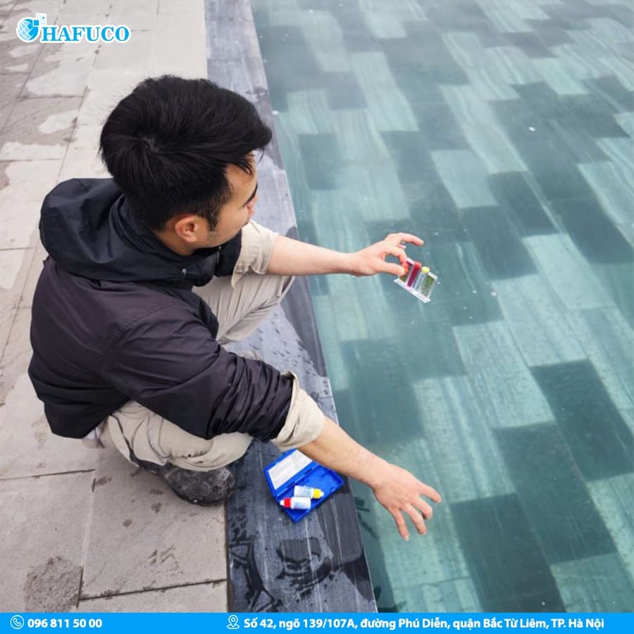xử lý nước bể bơi sân thượng tại Quảng Ninh