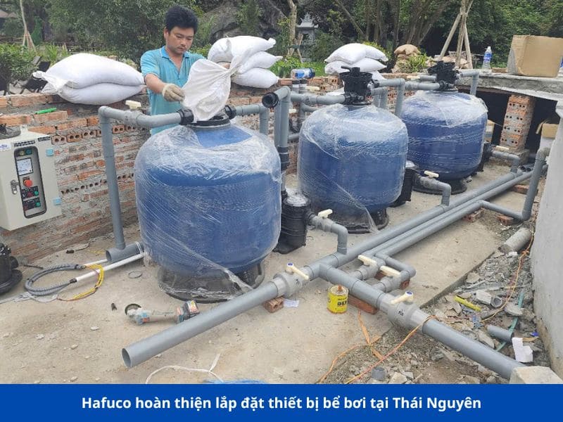 Hafuco hoàn thiện lắp đặt thiết bị bể bơi tại Thái Nguyên