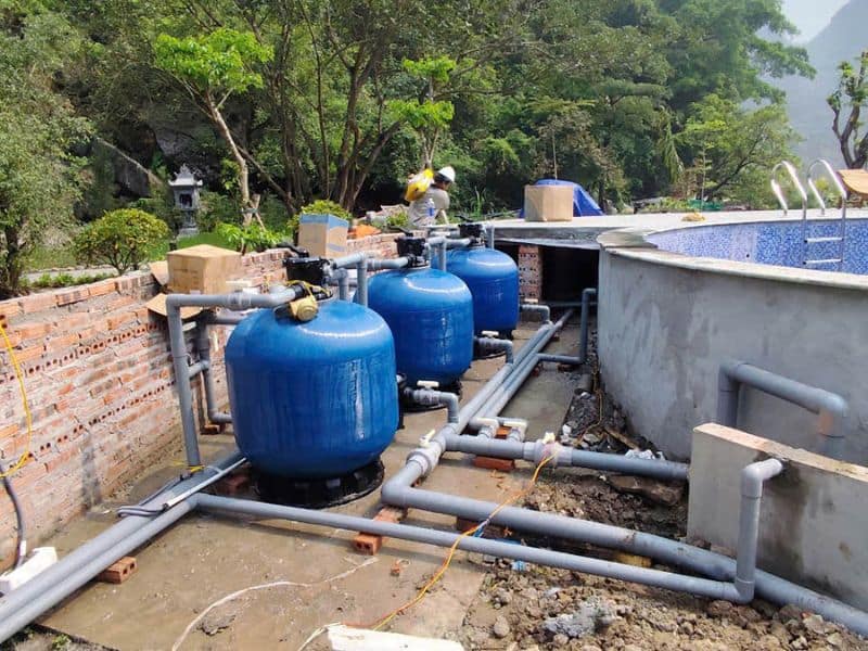 hoàn thiện lắp đặt thiết bị bể bơi tại Thái Nguyên