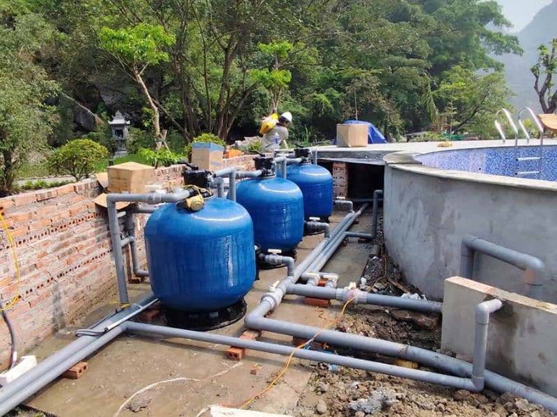 hoàn thiện lắp đặt thiết bị bể bơi tại Thái Nguyên