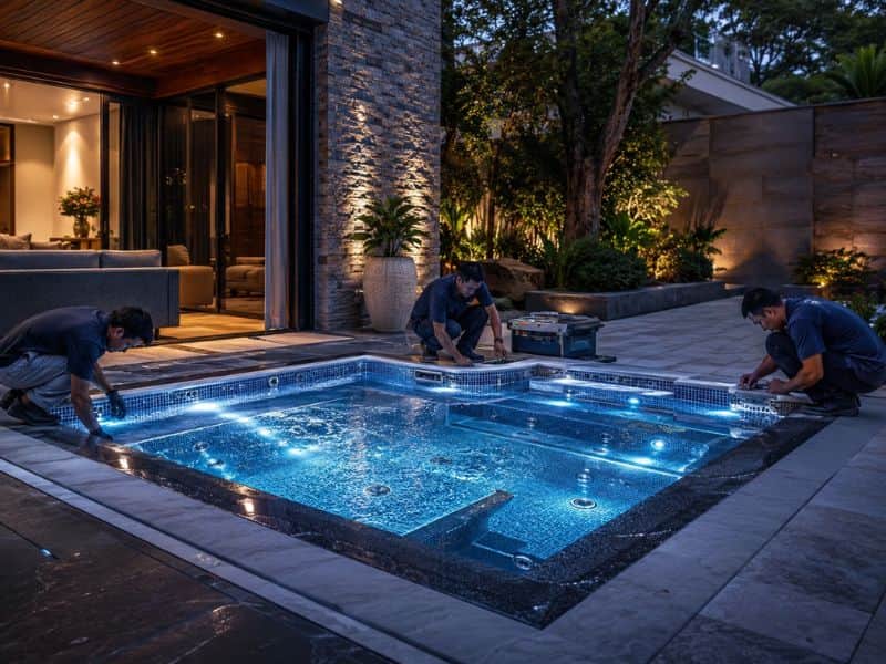 thi công bể sục jacuzzi