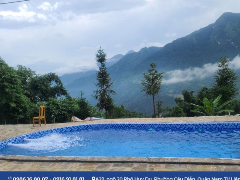 Hafuco bàn giao công trình thi công bể bơi tại Sapa