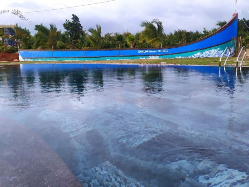Hafuco bàn giao công trình thi công hồ bơi cho chị Hà tại tỉnh Đắk Lắk