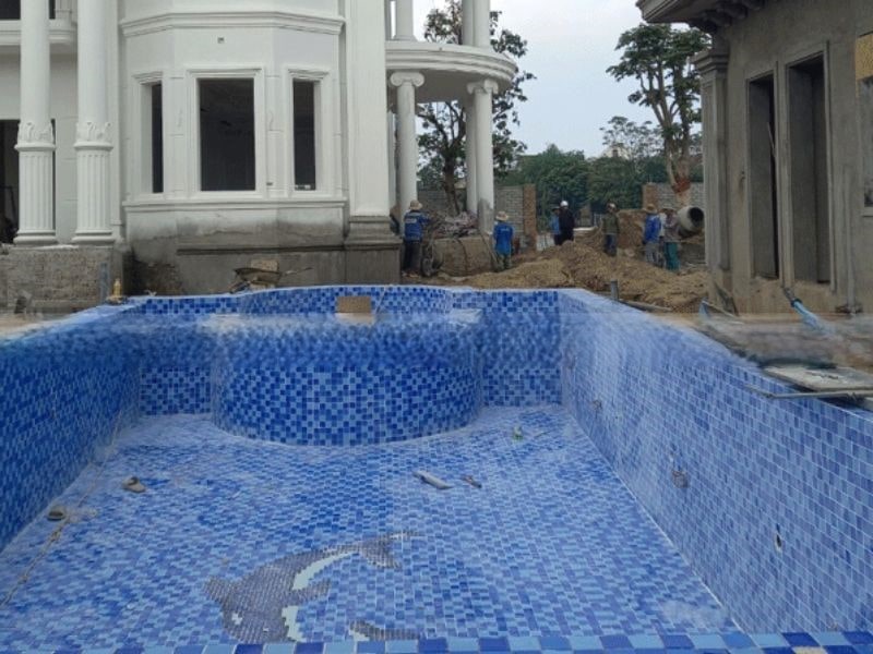 Hafuco bàn giao công trình thi công bể bơi biệt thự tại Xã Tân Hưng, Tây Ninh