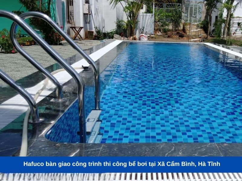 Hafuco bàn giao công trình thi công bể bơi tại Xã Cẩm Bình, Hà Tĩnh