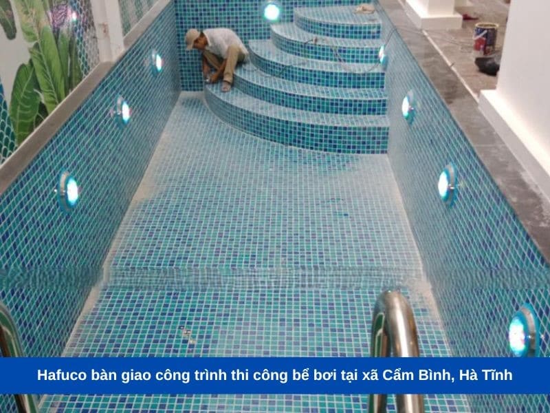 Hafuco bàn giao công trình thi công bể bơi tại xã Cẩm Bình, Hà Tĩnh