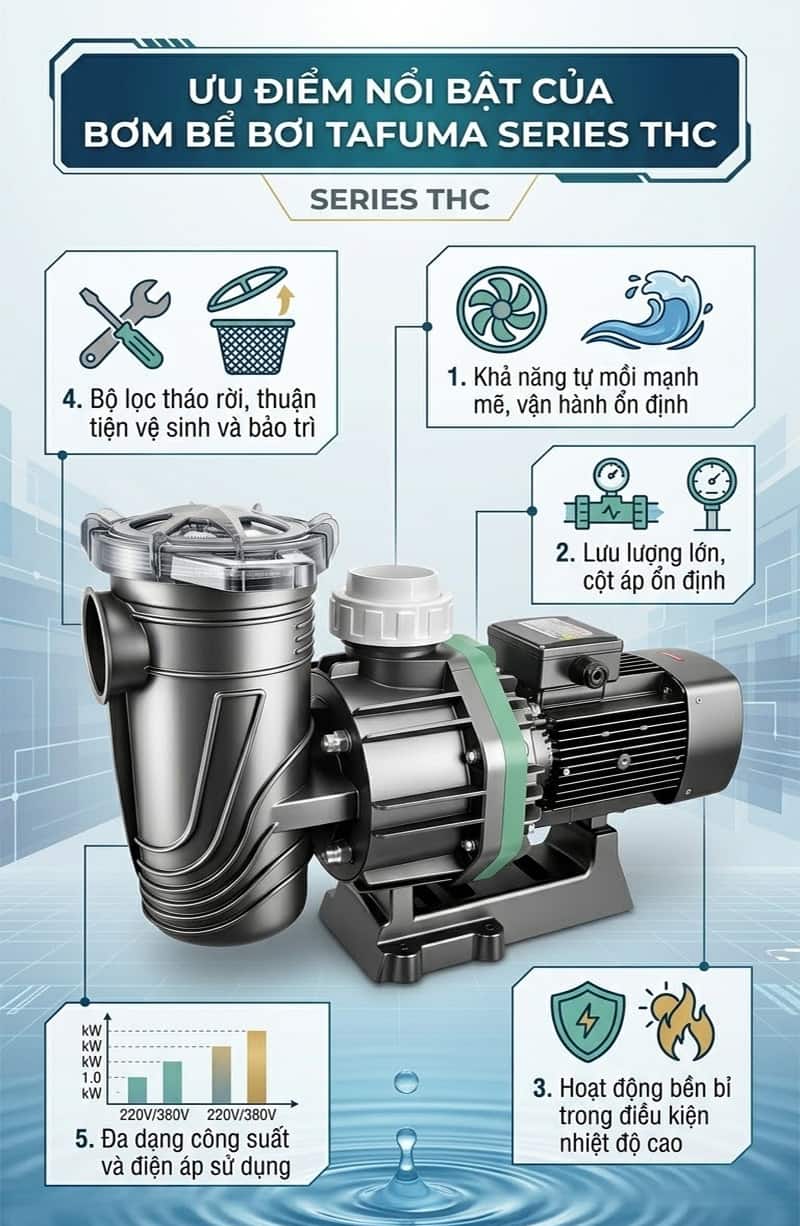 Bơm bể bơi Tafuma Series THC