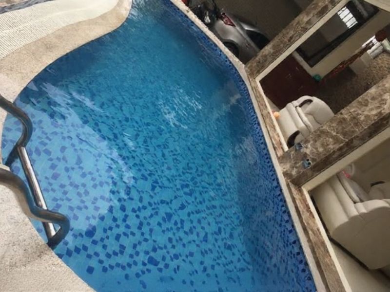 Hafuco bàn giao công trình thi công bể bơi cho cô Hương quận 12