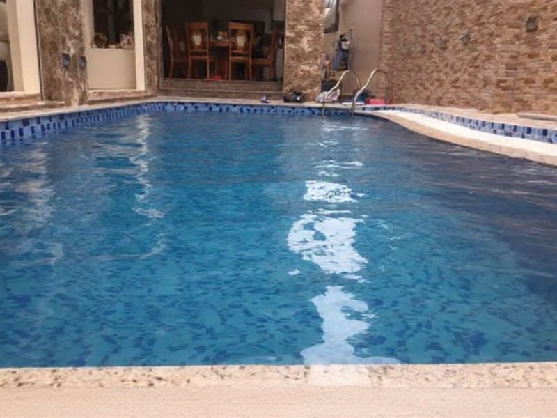 Hafuco bàn giao công trình thi công bể bơi cho cô Hương quận 12