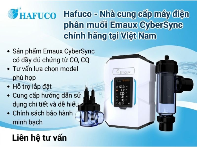 Máy điện phân muối hồ bơi Emaux CyberSync