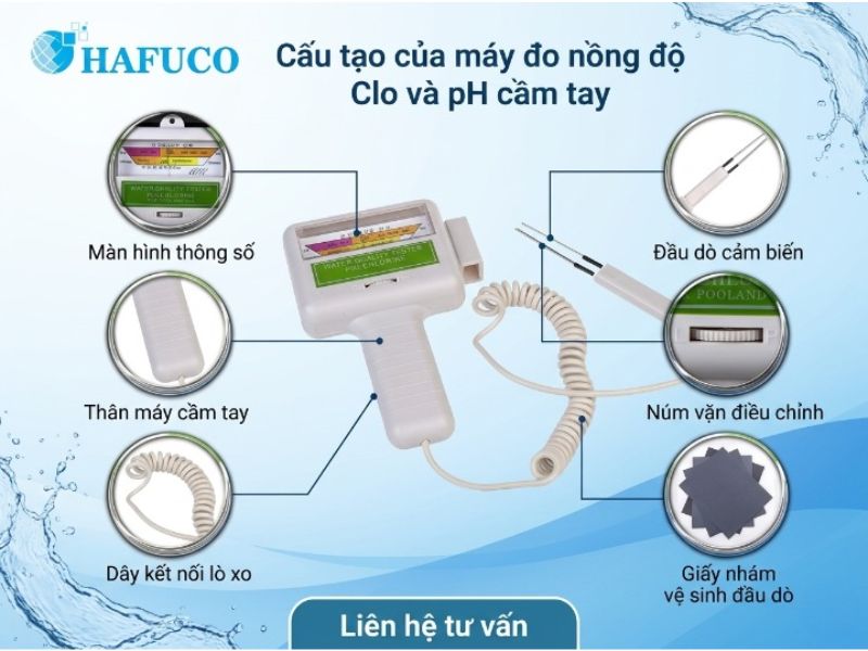 Máy đo nồng độ Clo và pH cầm tay