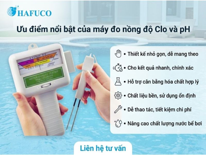 Máy đo nồng độ Clo và pH cầm tay