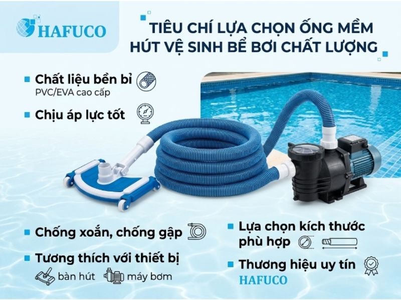ống mềm hút vệ sinh bể bơi