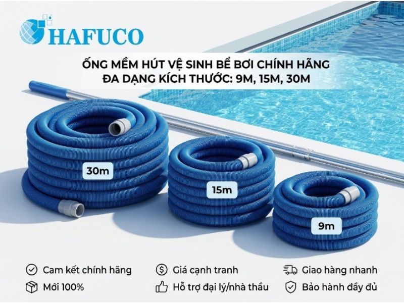 ống mềm hút vệ sinh bể bơi