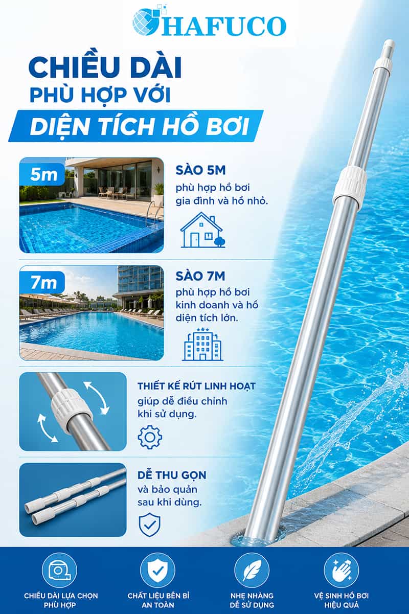 sào cứu hộ bể bơi
