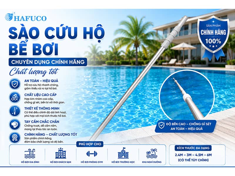 sào cứu hộ bể bơi