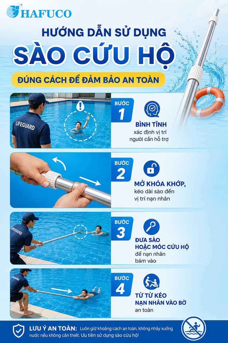 sào cứu hộ bể bơi