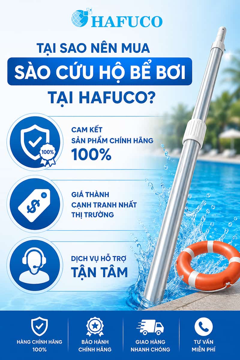 sào cứu hộ bể bơi