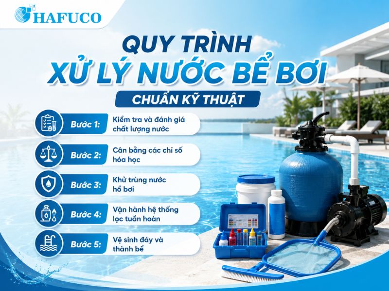 xử lý nước bể bơi