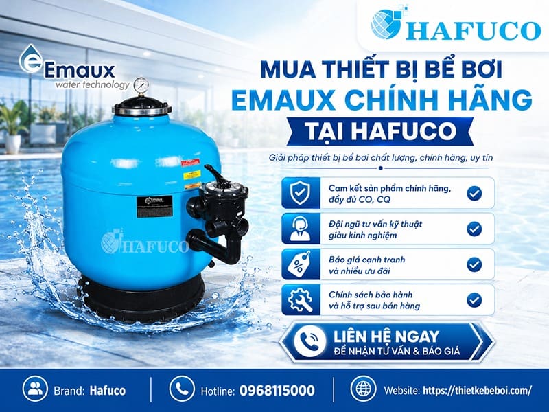 Thiết bị bể bơi Emaux chính hãng tại Hafuco