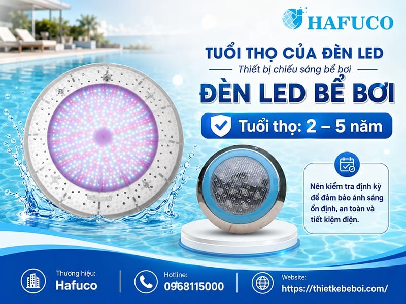 Tuổi thọ của đèn led bể bơi