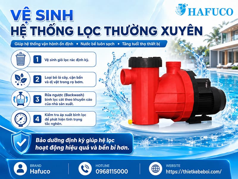 Vệ sinh hệ thống lọc