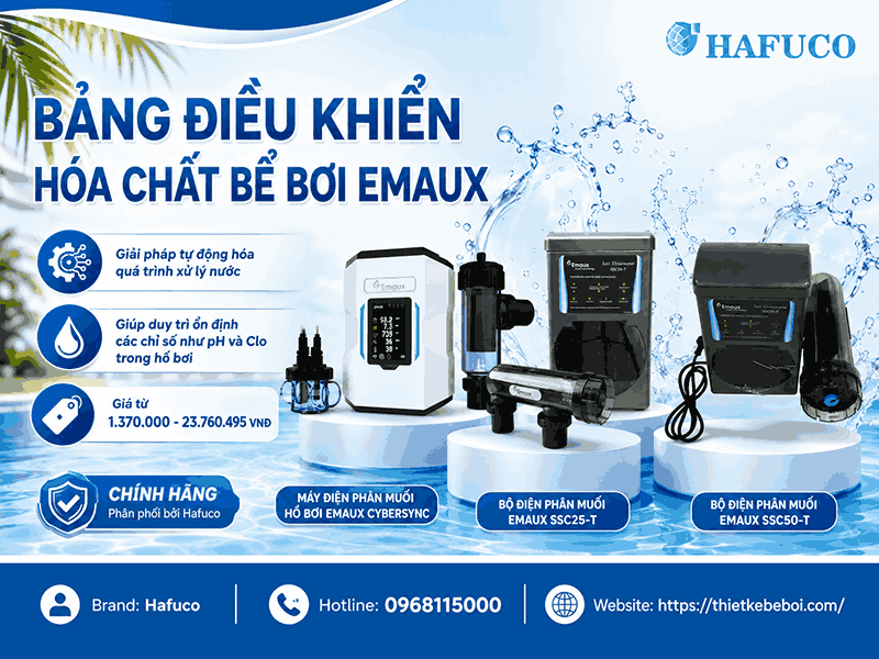 Bảng điều khiển hóa chất bể bơi Emaux