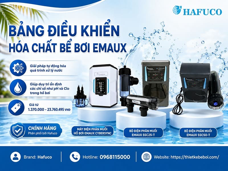 Bảng điều khiển hóa chất bể bơi Emaux