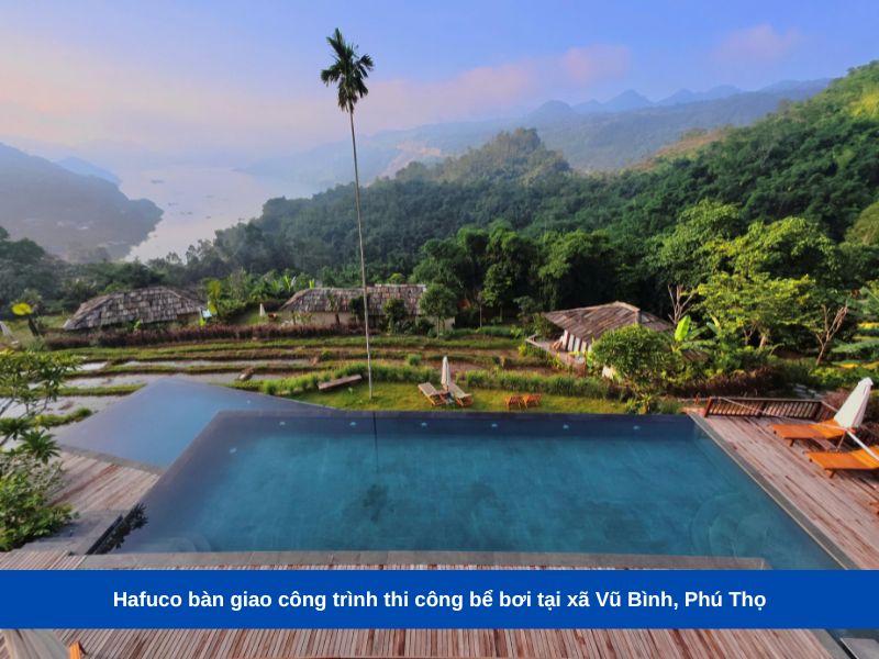 Hafuco bàn giao công trình thi công bể bơi tại xã Vũ Bình, Phú Thọ