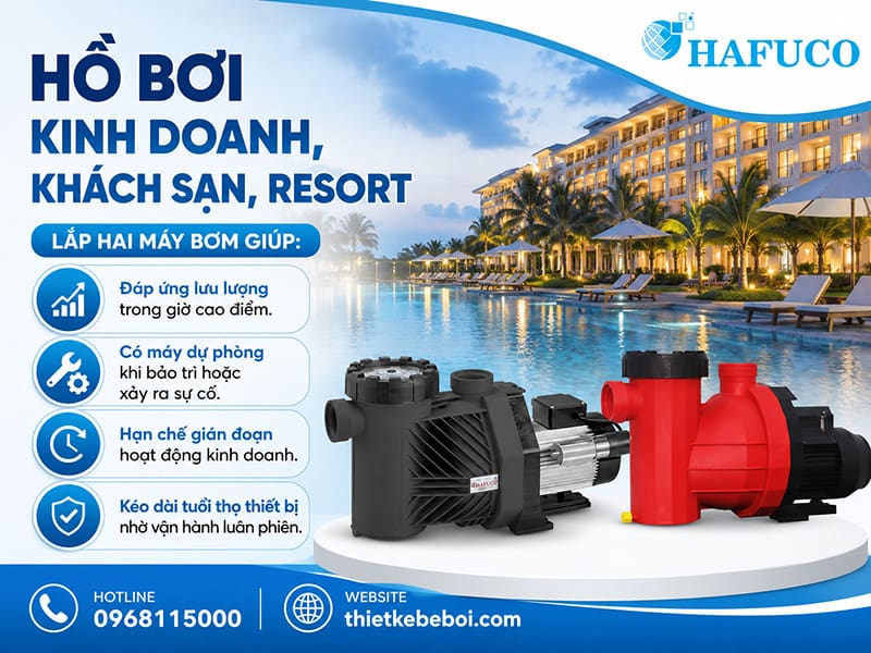Hồ bơi kinh doanh, khách sạn, resort