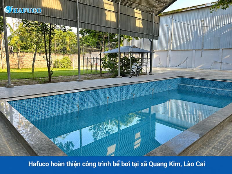 Hafuco hoàn thiện công trình bể bơi tại xã Quang Kim, Lào Cai