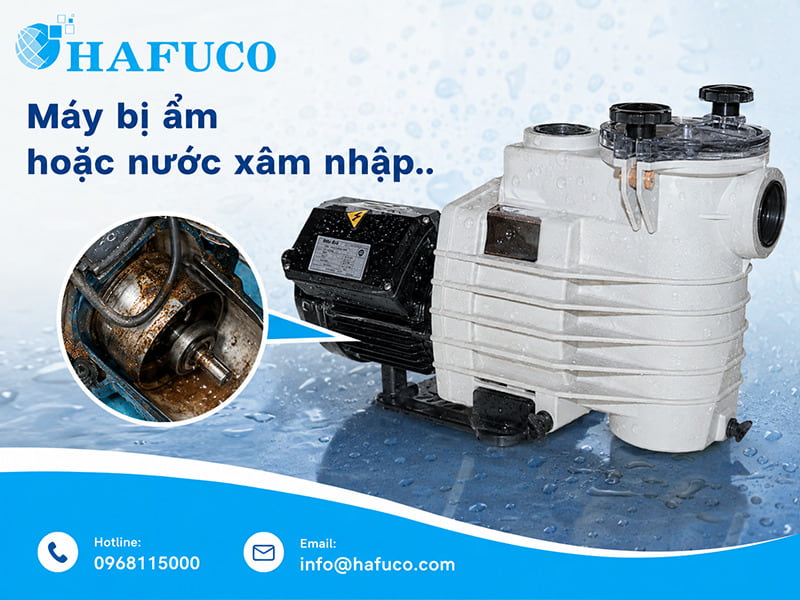 Máy bị ẩm hoặc nước xâm nhập