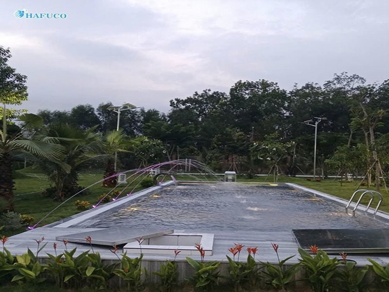 Hafuco bàn giao công trình thi công bể bơi tại xã Kim Liên, tỉnh Nghệ An