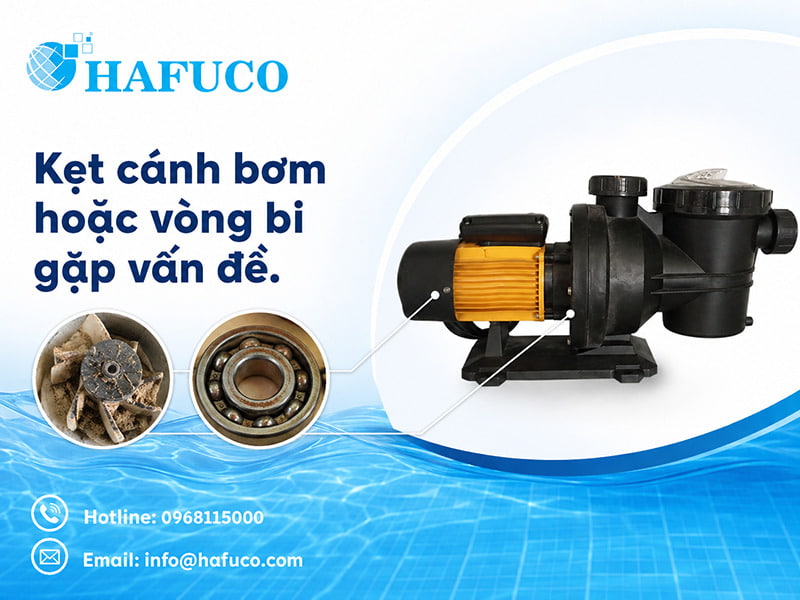 Kẹt cánh bơm hoặc vòng bi gặp vấn đề