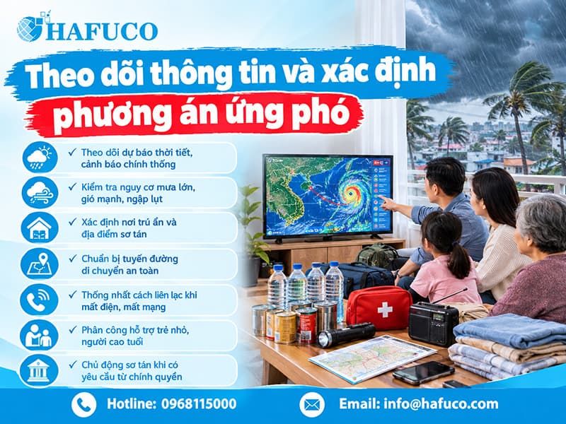 Theo dõi thông tin và xác định phương án ứng phó