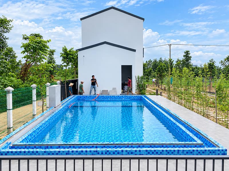 Hafuco bàn giao công trình bể bơi gia đình tại xã Hòa Vang, Đà Nẵng