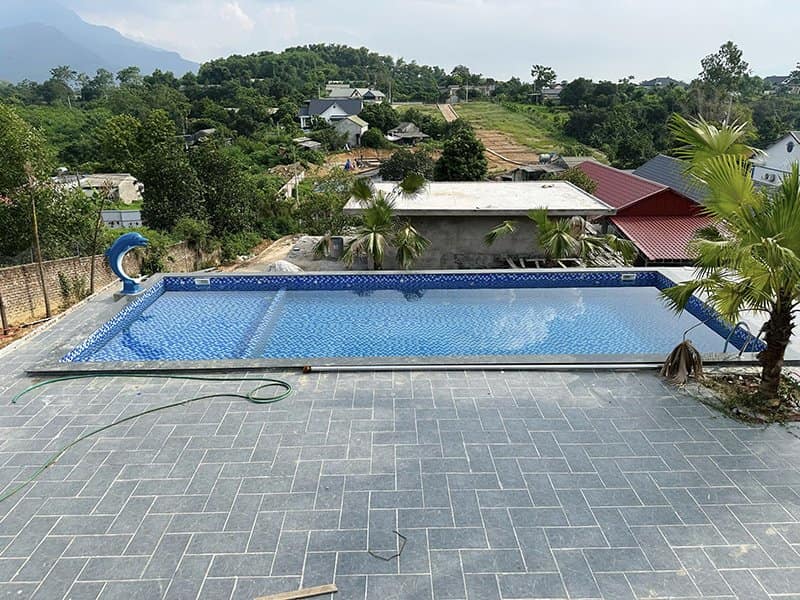 Hafuco bàn giao công trình thi công bể bơi tại xã Nam Cường, Lào Cai