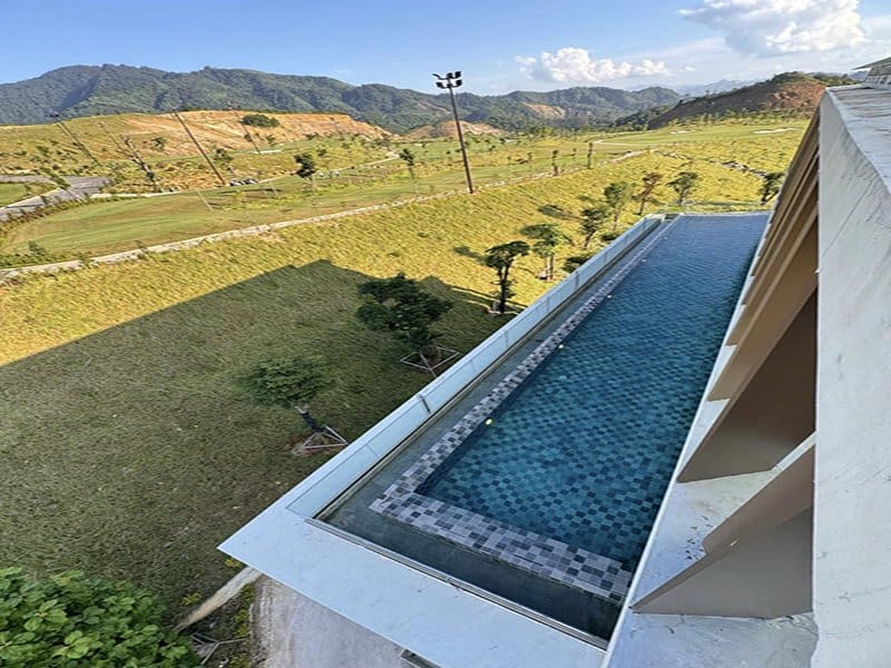 Hafuco hoàn thiện công trình thi công bể bơi resort tại xã Bắc Hà, Lào Cai