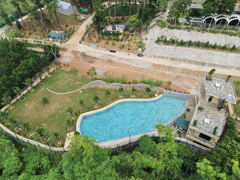 Hafuco hoàn thiện công trình bể bơi tại xã Nà Hang, Tuyên Quang
