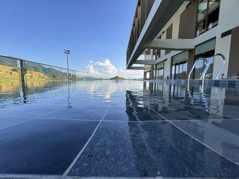 Hafuco hoàn thiện công trình thi công bể bơi resort tại xã Bắc Hà, Lào Cai
