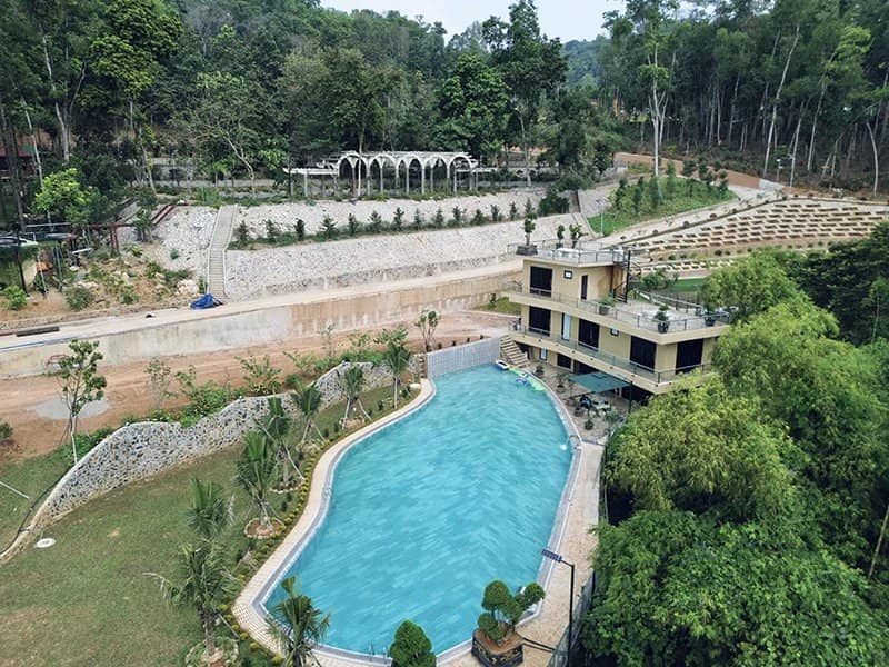 Hafuco hoàn thiện công trình bể bơi tại xã Nà Hang, Tuyên Quang