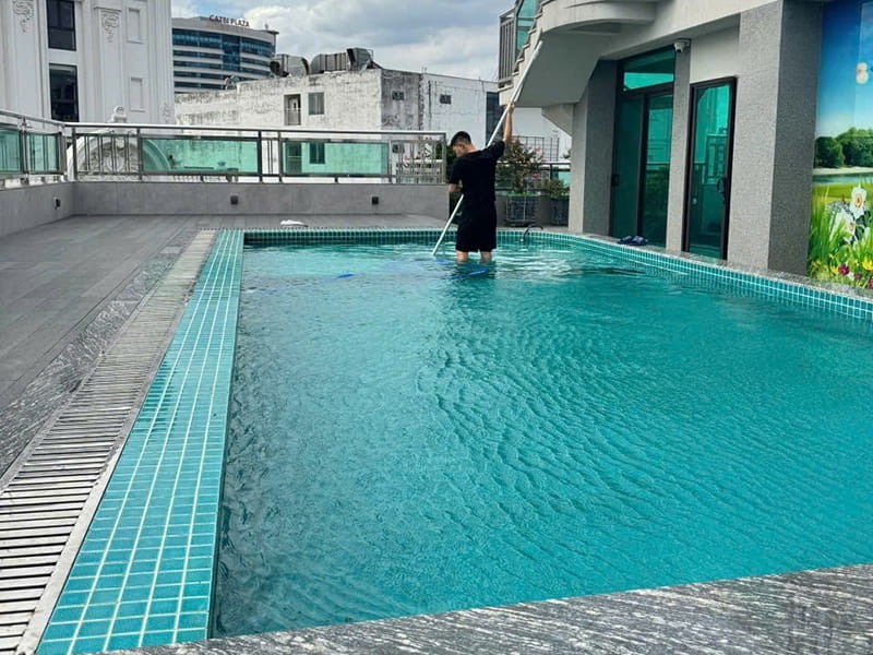 Hafuco bàn giao dự án vệ sinh bể bơi tại xã Đông Hưng, Hưng Yên